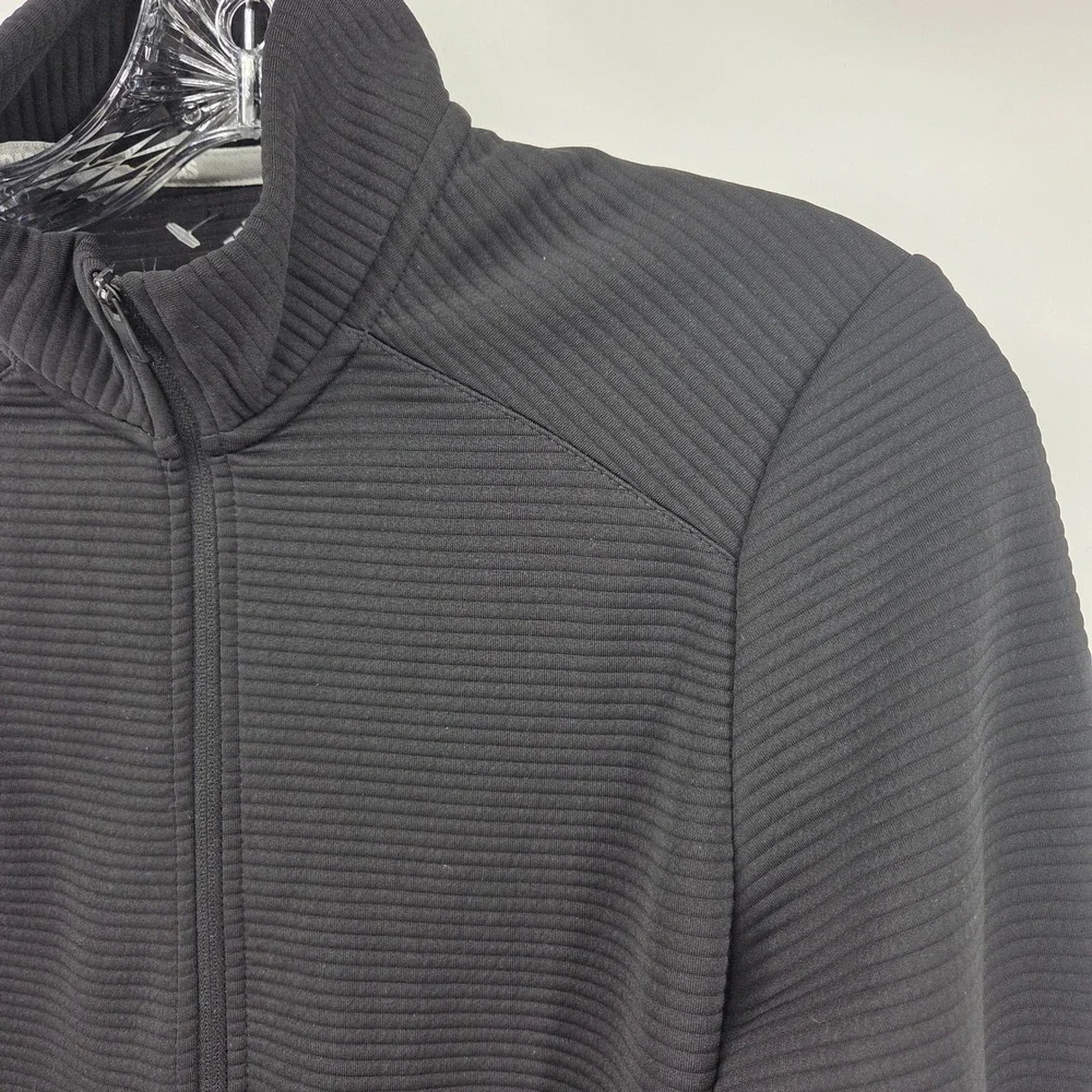 Adidas Womens Golf Ribbed‎ Full Zip Jacket Black Size Small New NWT